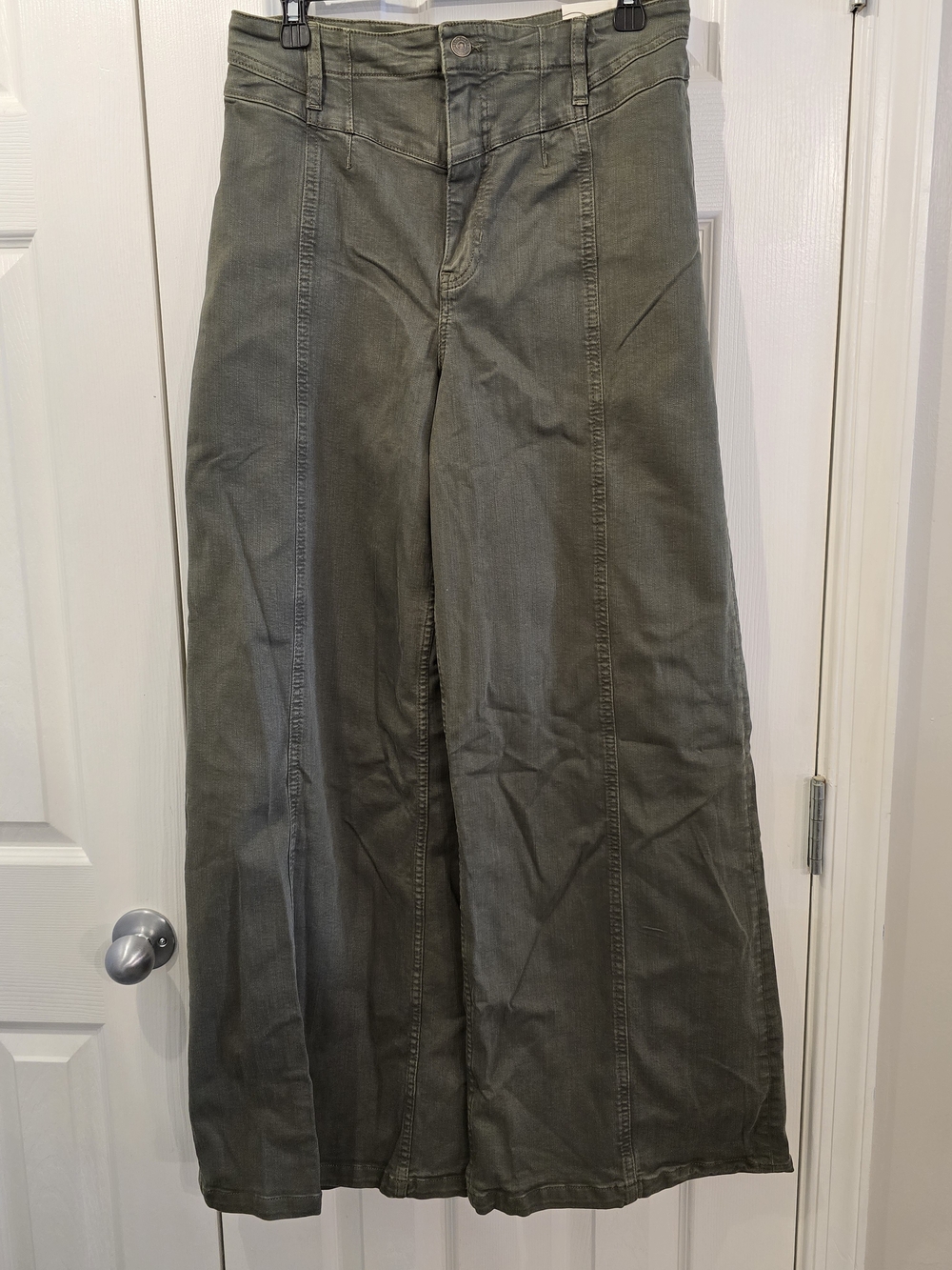 NWT We The Free Libre Wide Leg Jeans Olive Green Size 31 Free People